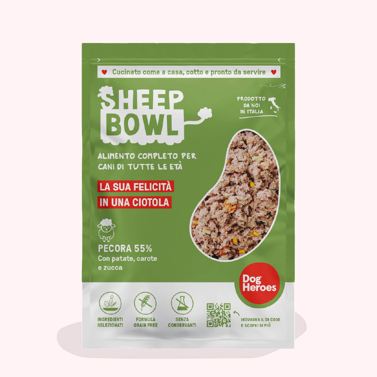 SHEEP BOWL | 12 PACK - CIBO FRESCO SURGELATO - 55% DI CARNE E VERDURE