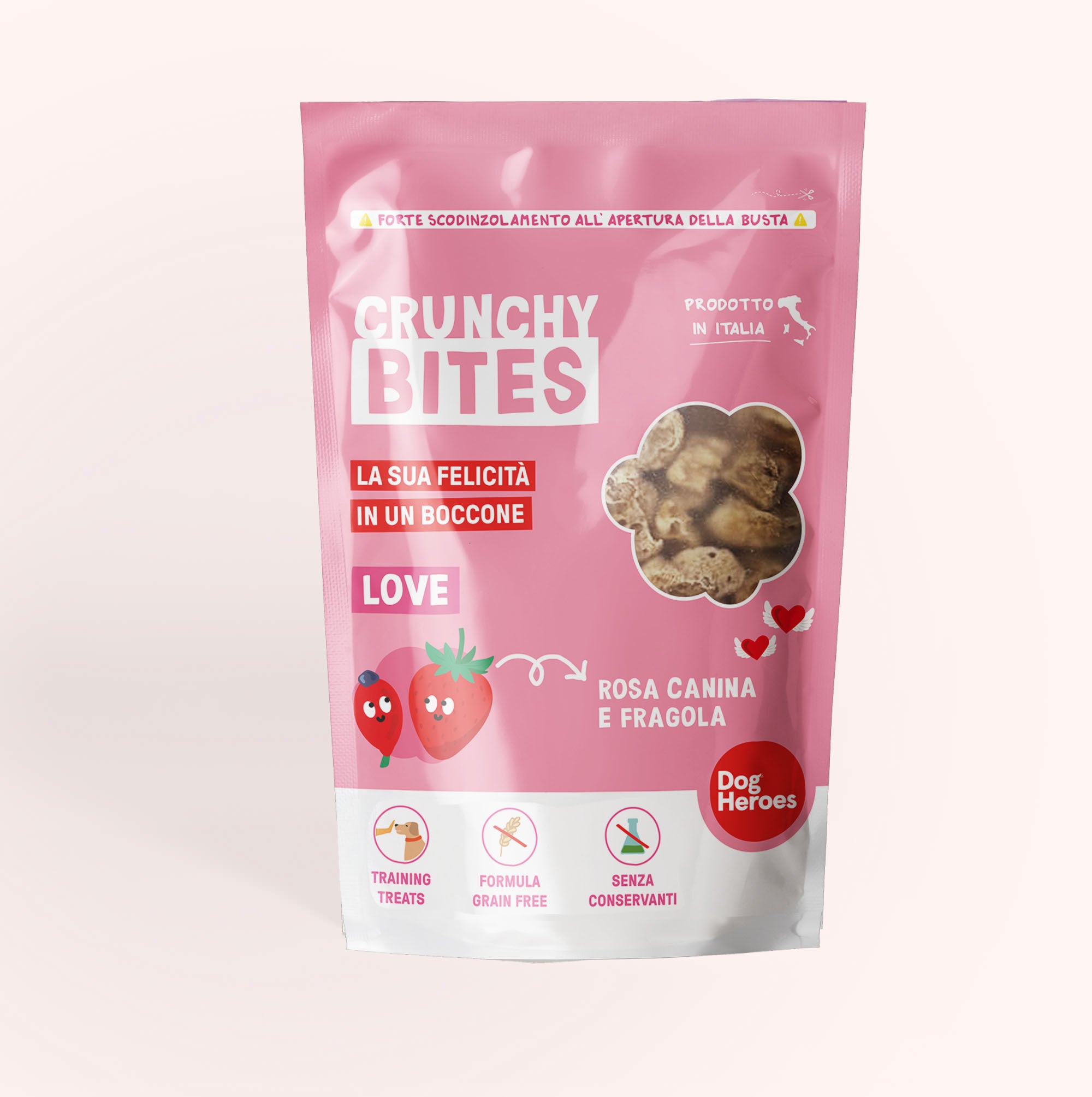 Crunchy Bites - LOVE con Rosa Canina e Fragola