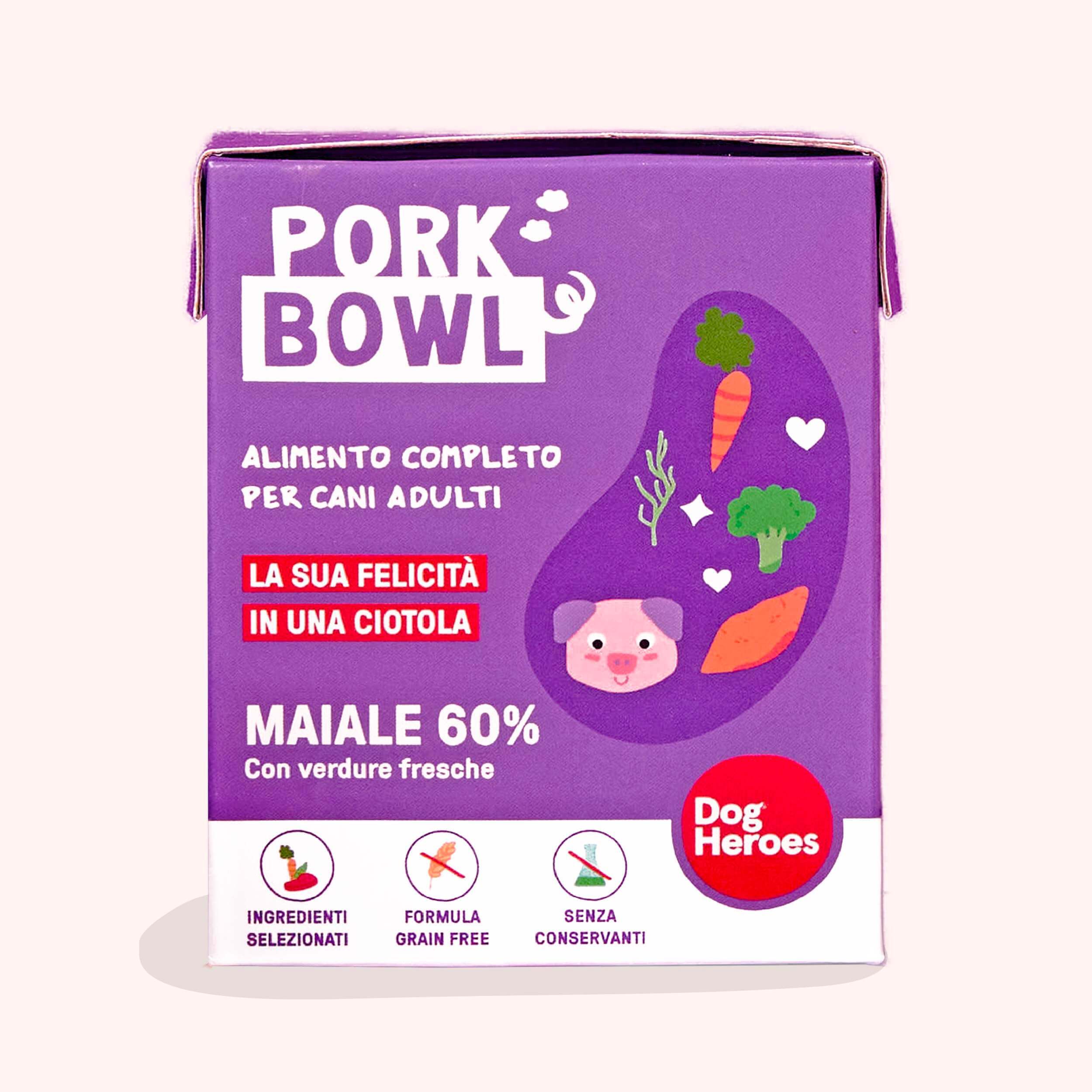Pork Bowl | Cibo fresco da dispensa - 60% di carne e verdure