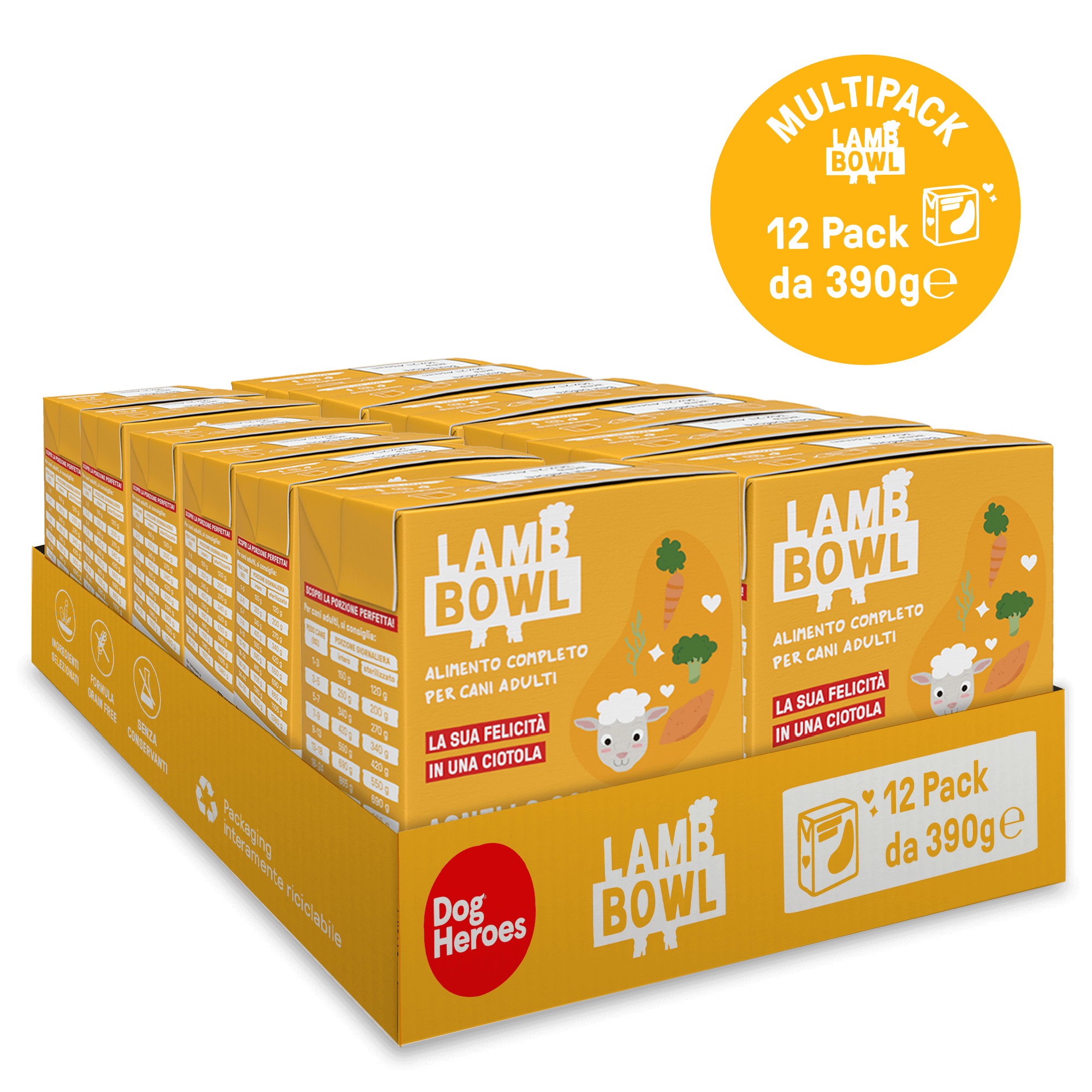 Lamb Bowl | Cibo fresco da dispensa - 60% di carne e verdure