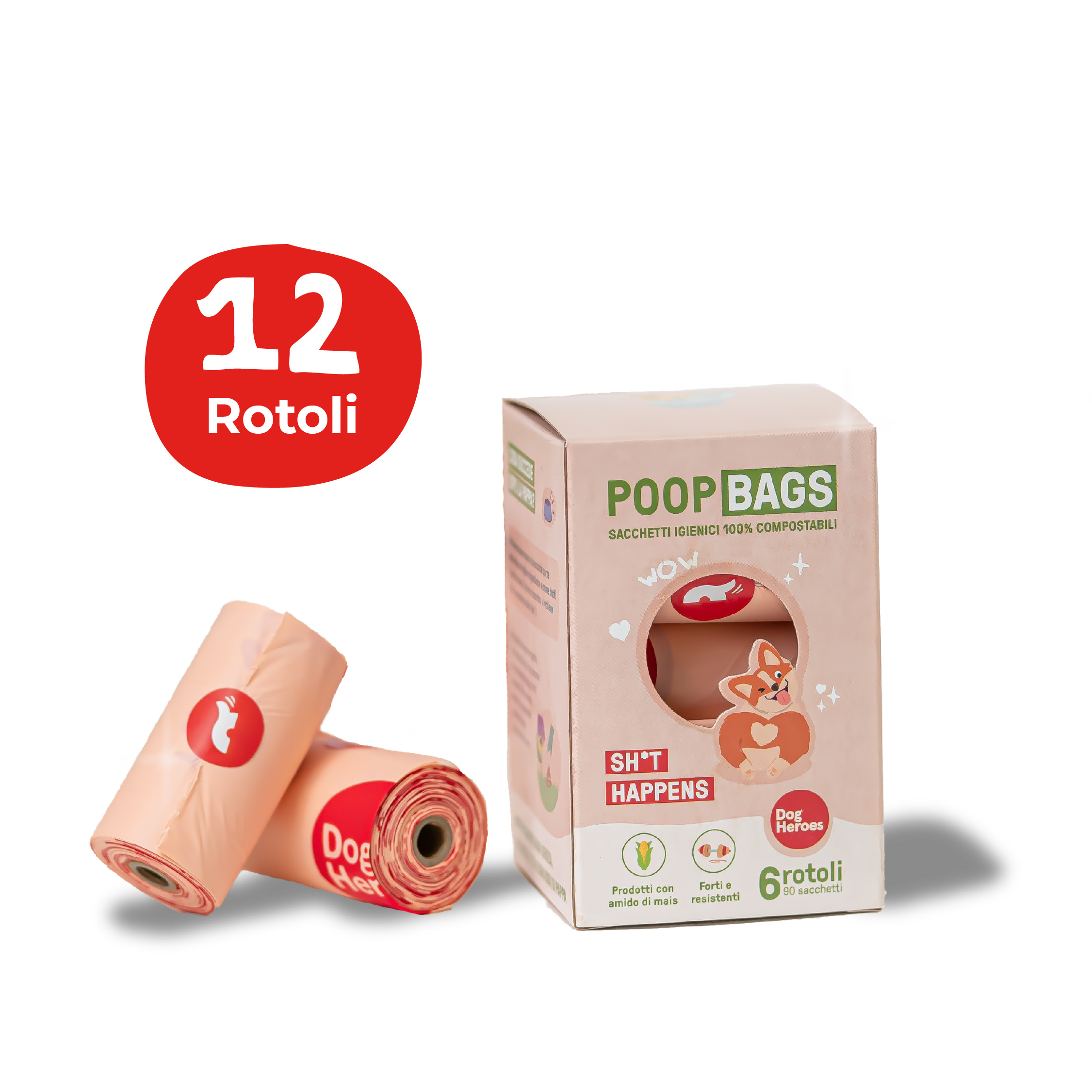 POOP BAGS | 12 rotoli 180 sacchetti