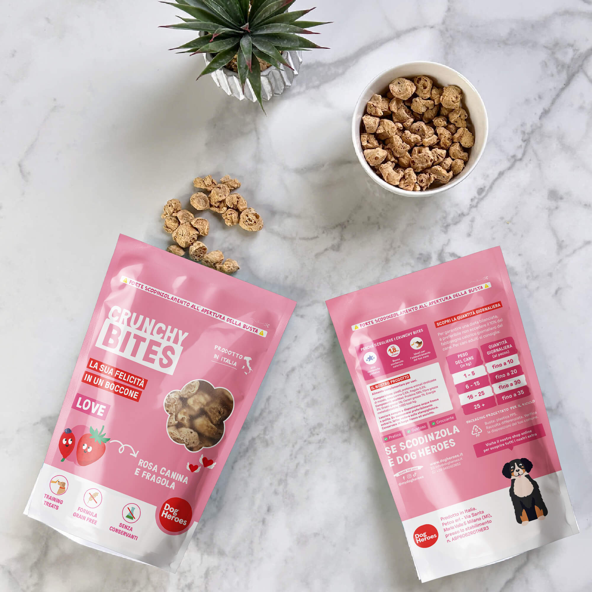 Crunchy Bites - LOVE con Rosa Canina e Fragola