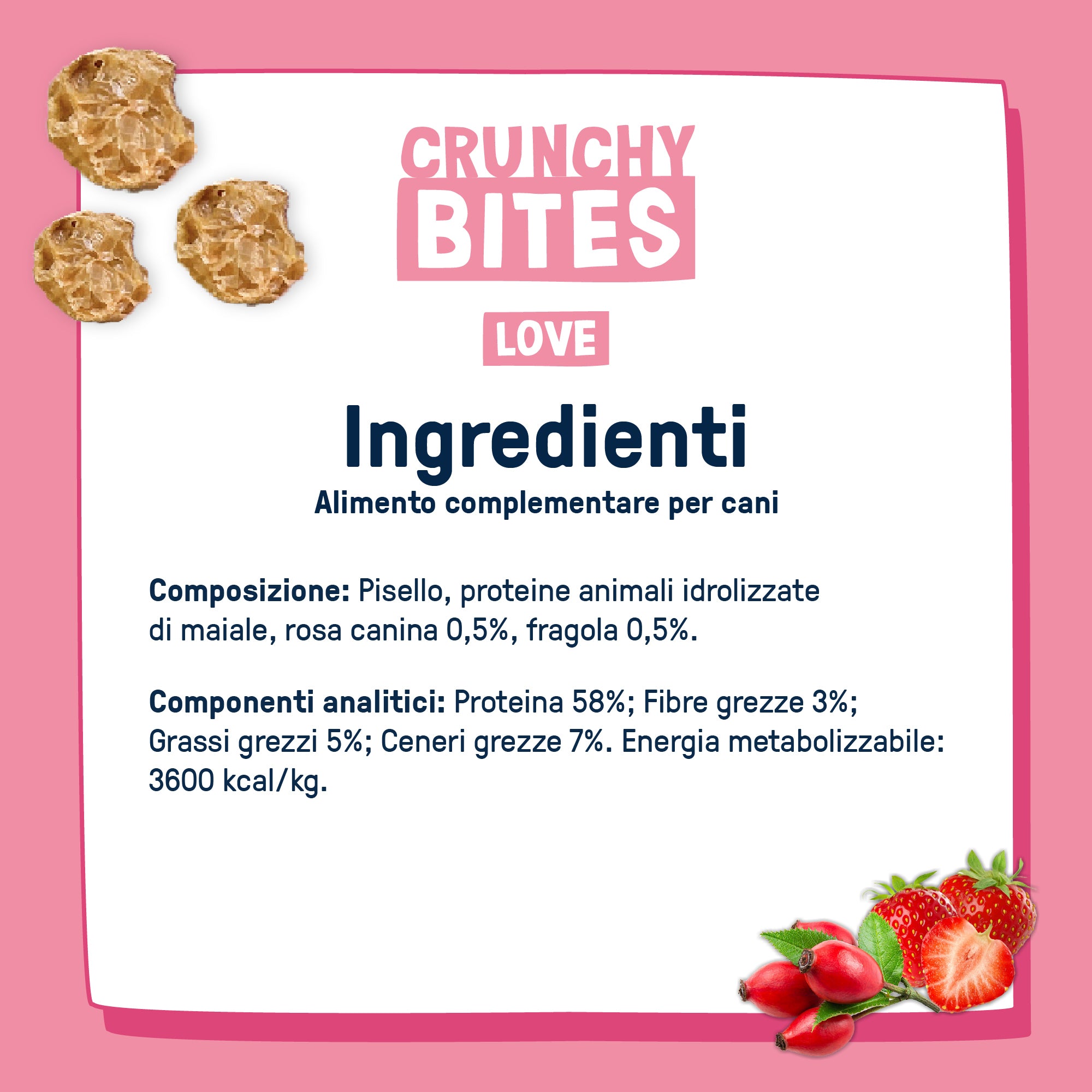 Crunchy Bites - LOVE con Rosa Canina e Fragola