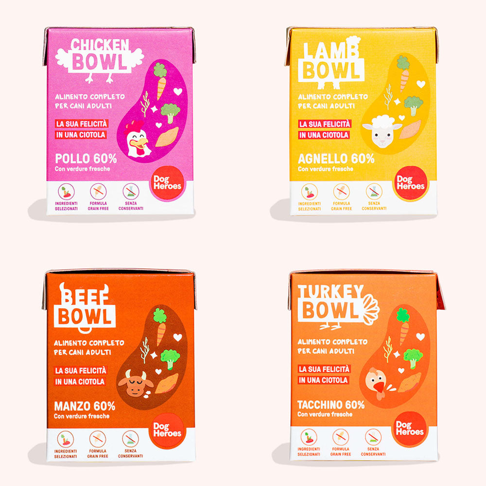 Variety Pack | Comida fresca 4 sabores - 60% carne y verduras